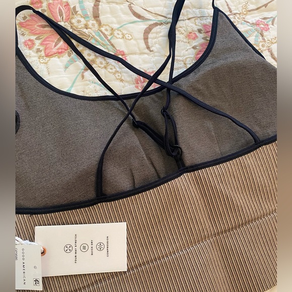 Good American | Womens Strappy Sports Bra in Color Camel NWT - Picture 4 of 8